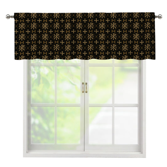 Chi Rho Orthodox Pattern Print Window Valance