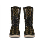 Chi Rho Orthodox Pattern Print Winter Boots