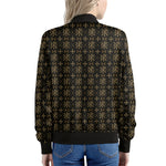 Chi Rho Orthodox Pattern Print Women's Bomber Jacket