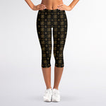 Chi Rho Orthodox Pattern Print Women's Capri Leggings