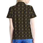 Chi Rho Orthodox Pattern Print Women's Polo Shirt