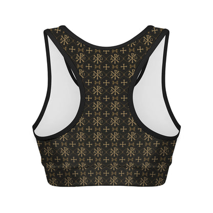Chi Rho Orthodox Pattern Print Women's Sports Bra