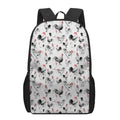 Chicken Ink Painting Pattern Print 17 Inch Backpack