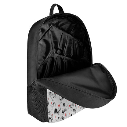 Chicken Ink Painting Pattern Print 17 Inch Backpack