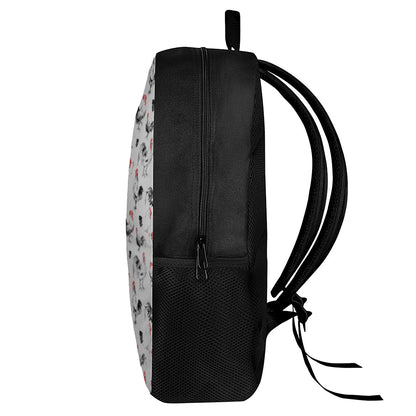 Chicken Ink Painting Pattern Print 17 Inch Backpack