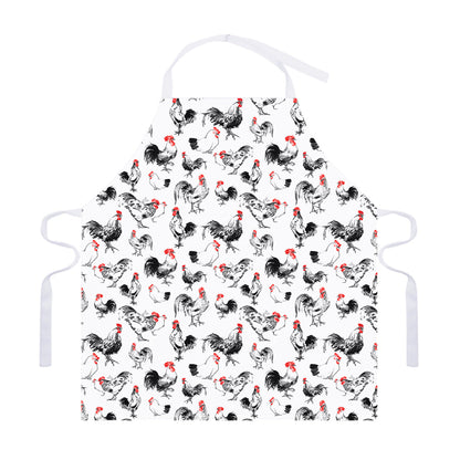 Chicken Ink Painting Pattern Print Adjustable Apron