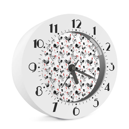 Chicken Ink Painting Pattern Print Alarm Clock