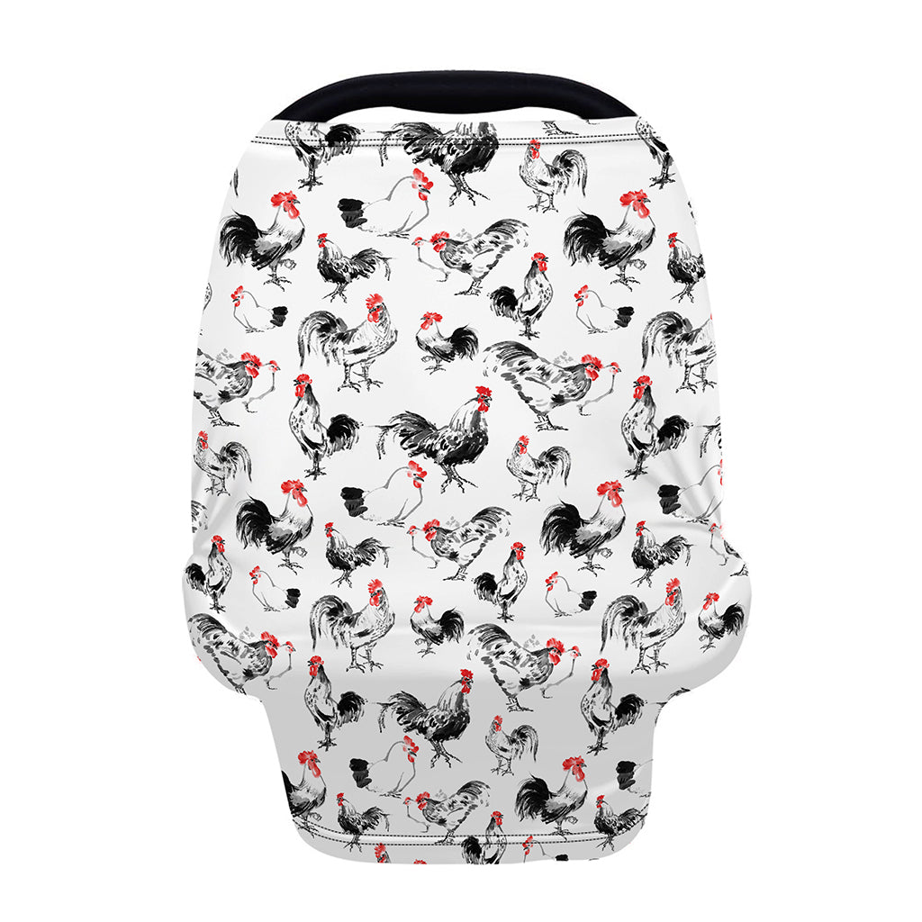 Chicken Ink Painting Pattern Print Baby Seat Cover