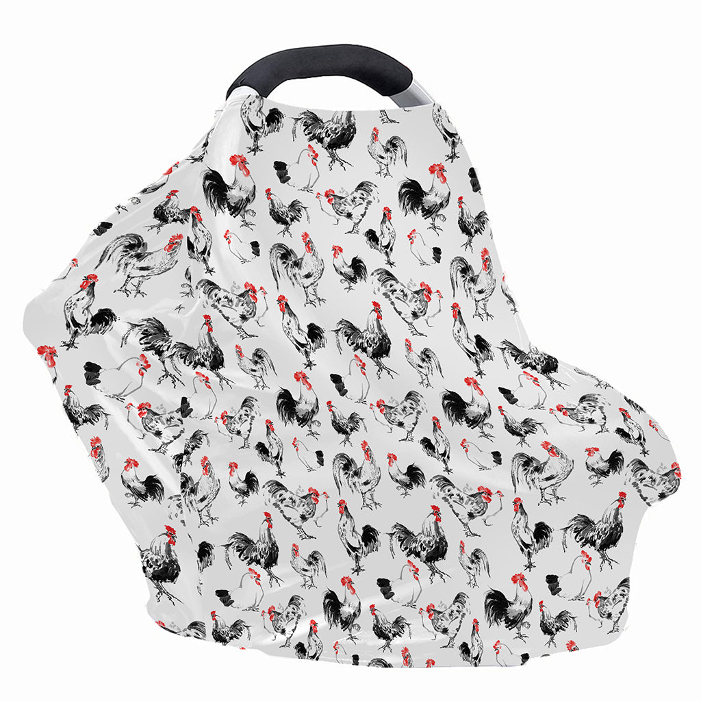 Chicken Ink Painting Pattern Print Baby Seat Cover