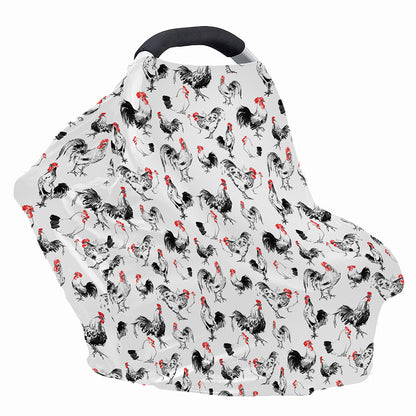 Chicken Ink Painting Pattern Print Baby Seat Cover