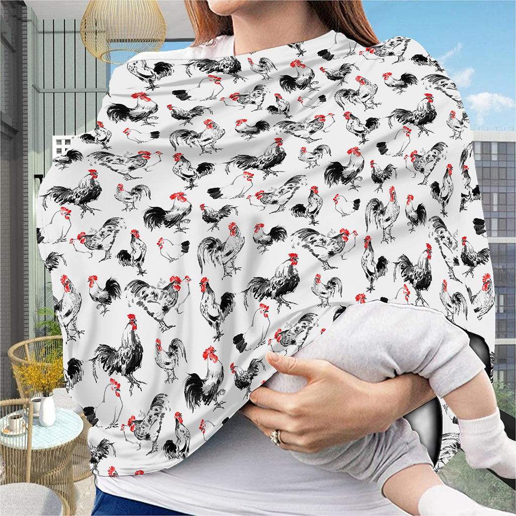 Chicken Ink Painting Pattern Print Baby Seat Cover