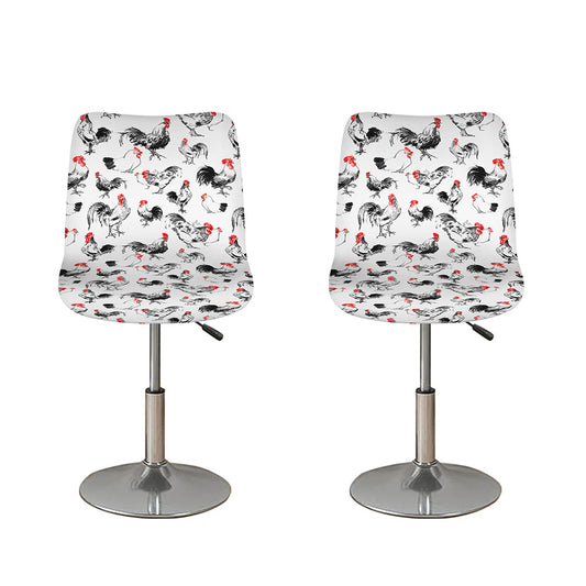Chicken Ink Painting Pattern Print Bar Stool Covers