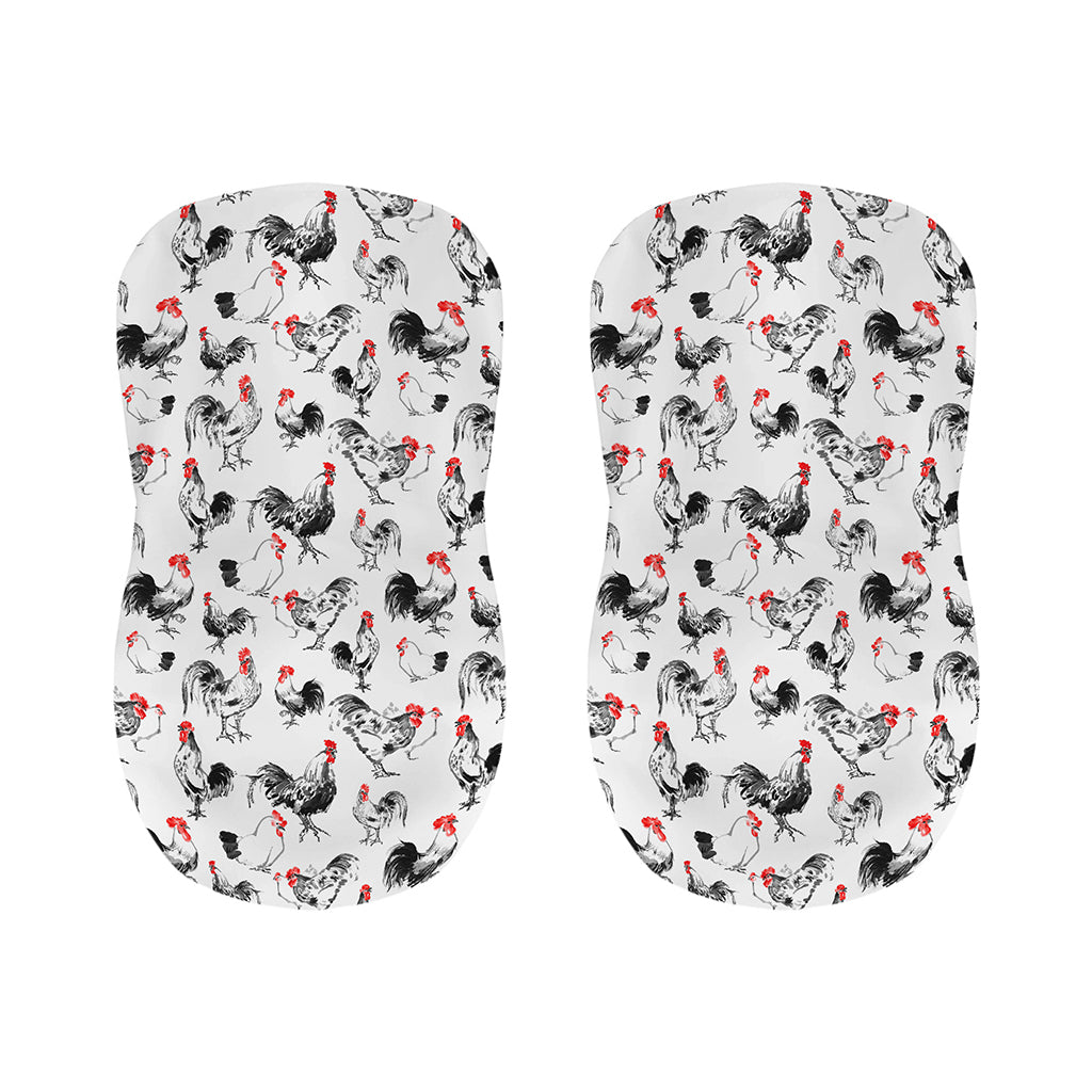 Chicken Ink Painting Pattern Print Bar Stool Covers