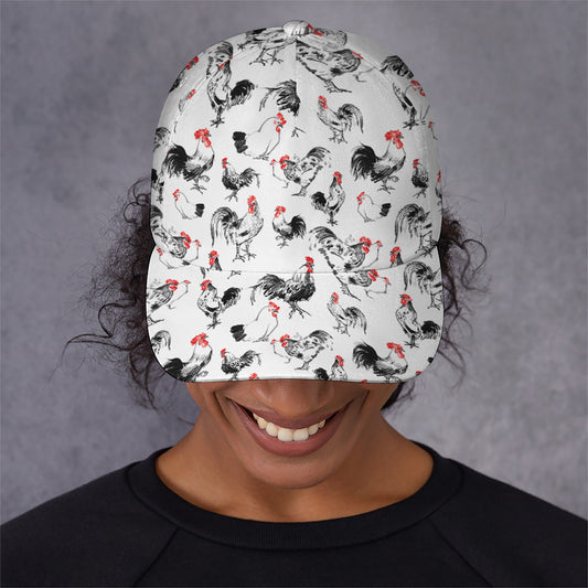 Chicken Ink Painting Pattern Print Baseball Cap