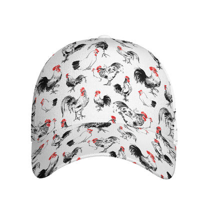 Chicken Ink Painting Pattern Print Baseball Cap