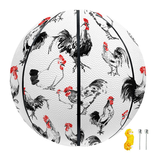 Chicken Ink Painting Pattern Print Basketball