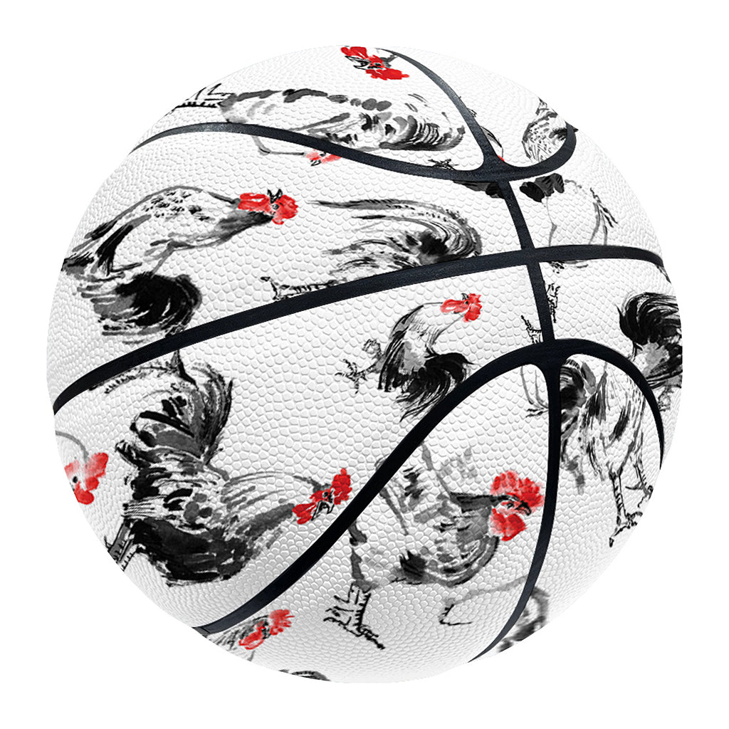 Chicken Ink Painting Pattern Print Basketball