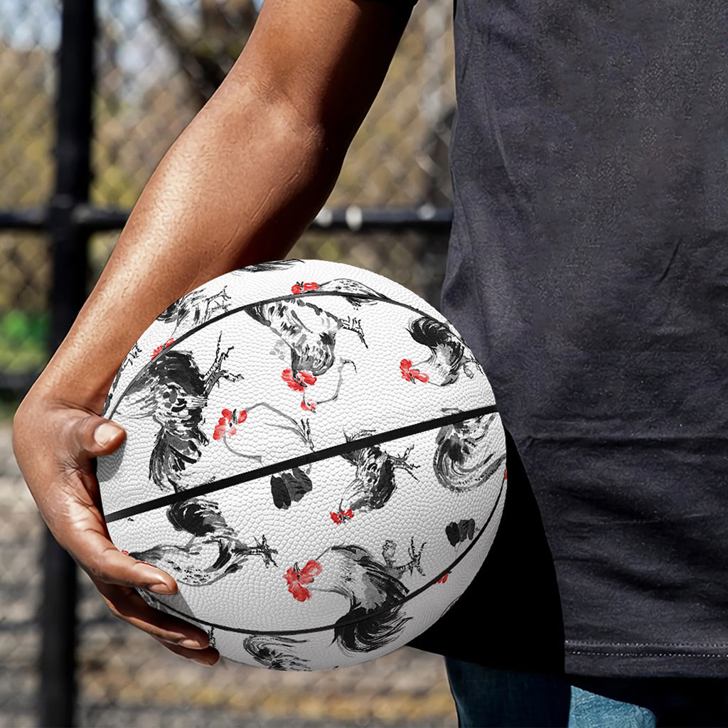 Chicken Ink Painting Pattern Print Basketball