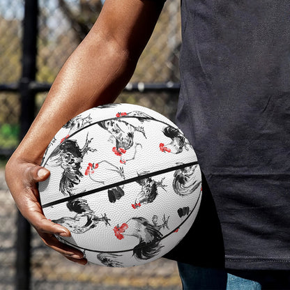 Chicken Ink Painting Pattern Print Basketball