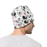 Chicken Ink Painting Pattern Print Beanie