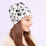 Chicken Ink Painting Pattern Print Beanie