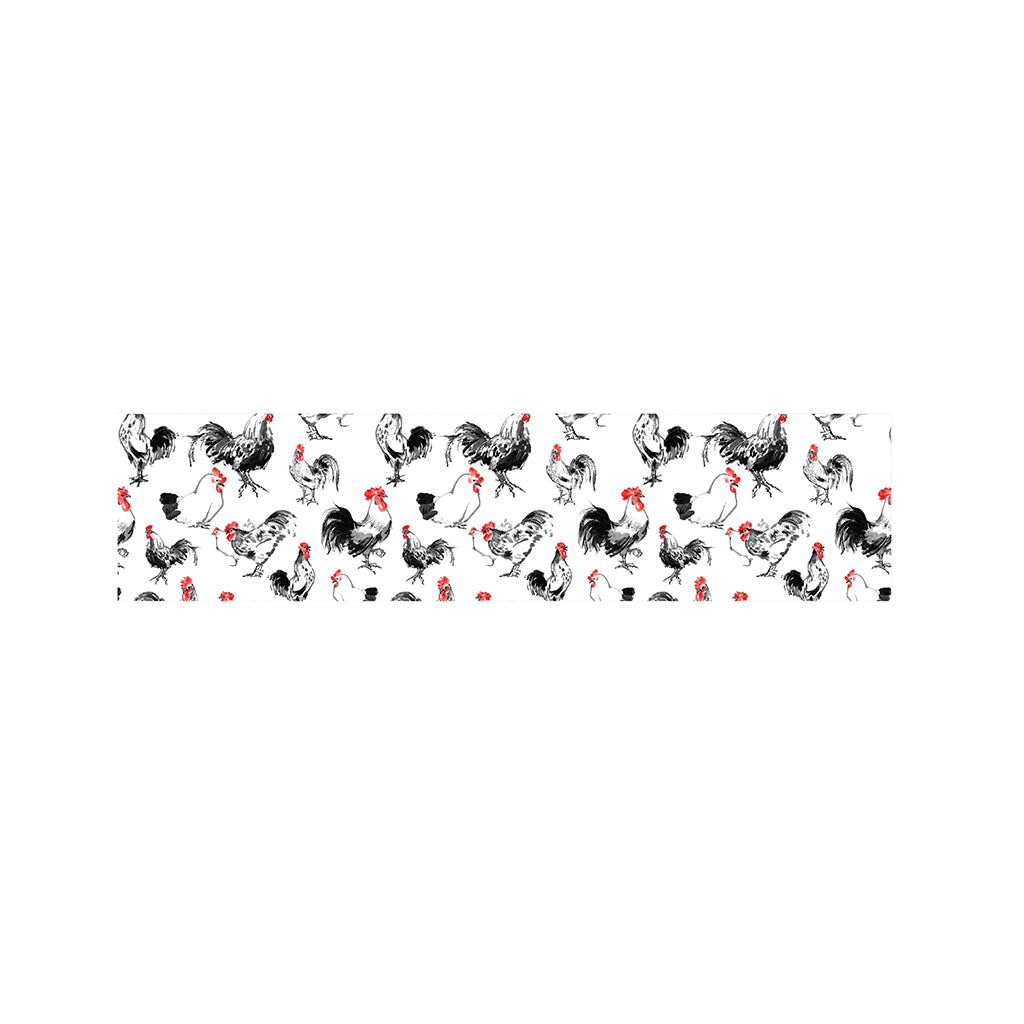 Chicken Ink Painting Pattern Print Bed Runner