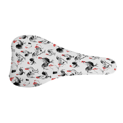 Chicken Ink Painting Pattern Print Bicycle Seat Cover