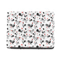 Chicken Ink Painting Pattern Print Bifold Wallet