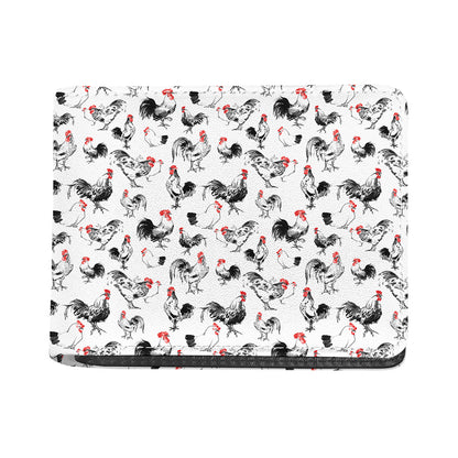 Chicken Ink Painting Pattern Print Bifold Wallet