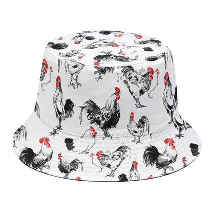Chicken Ink Painting Pattern Print Bucket Hat