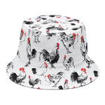 Chicken Ink Painting Pattern Print Bucket Hat