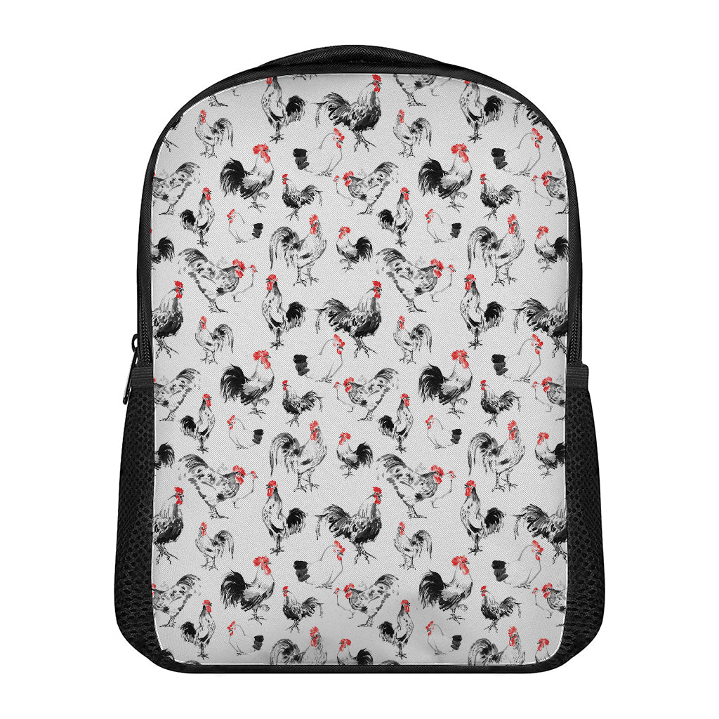 Chicken Ink Painting Pattern Print Casual Backpack