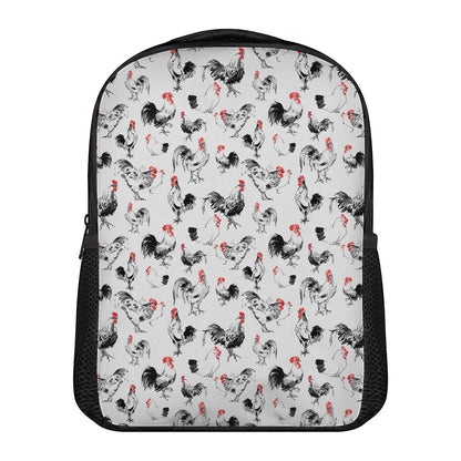 Chicken Ink Painting Pattern Print Casual Backpack