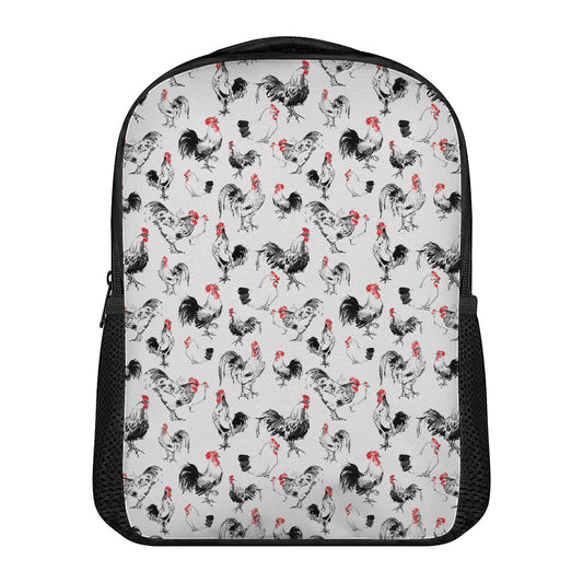 Chicken Ink Painting Pattern Print Casual Backpack