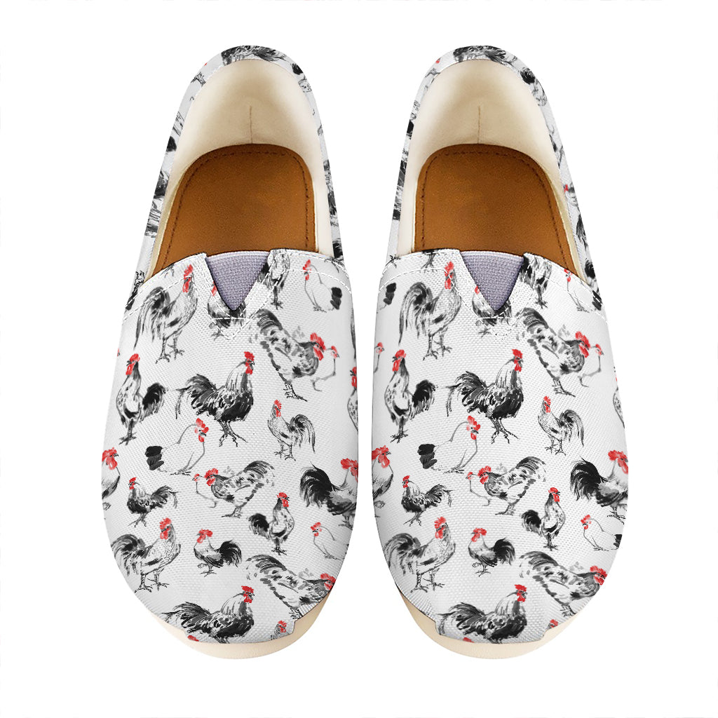 Chicken Ink Painting Pattern Print Casual Shoes