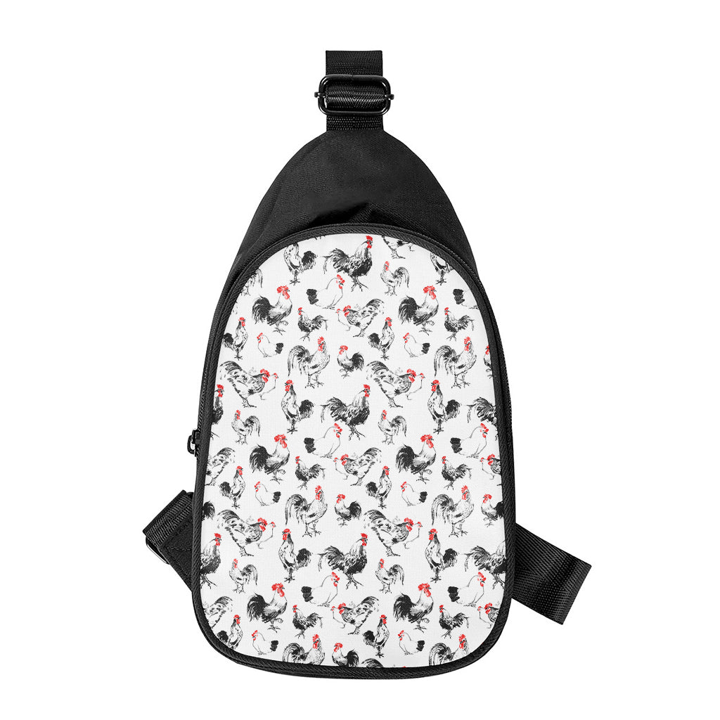 Chicken Ink Painting Pattern Print Chest Bag