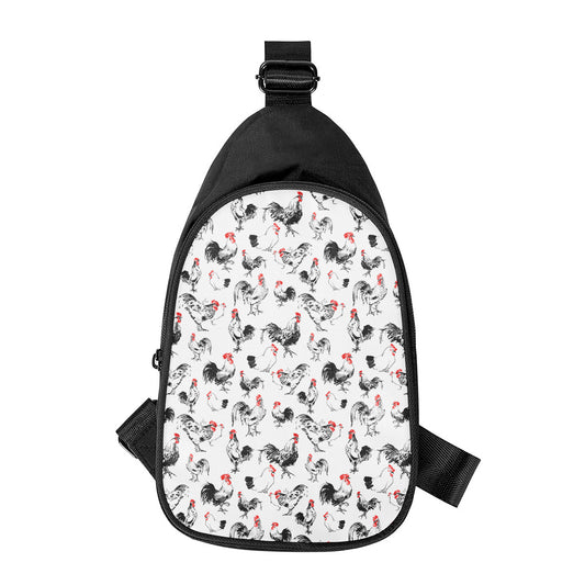 Chicken Ink Painting Pattern Print Chest Bag
