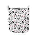 Chicken Ink Painting Pattern Print Collapsible Laundry Basket