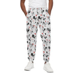 Chicken Ink Painting Pattern Print Cotton Pants