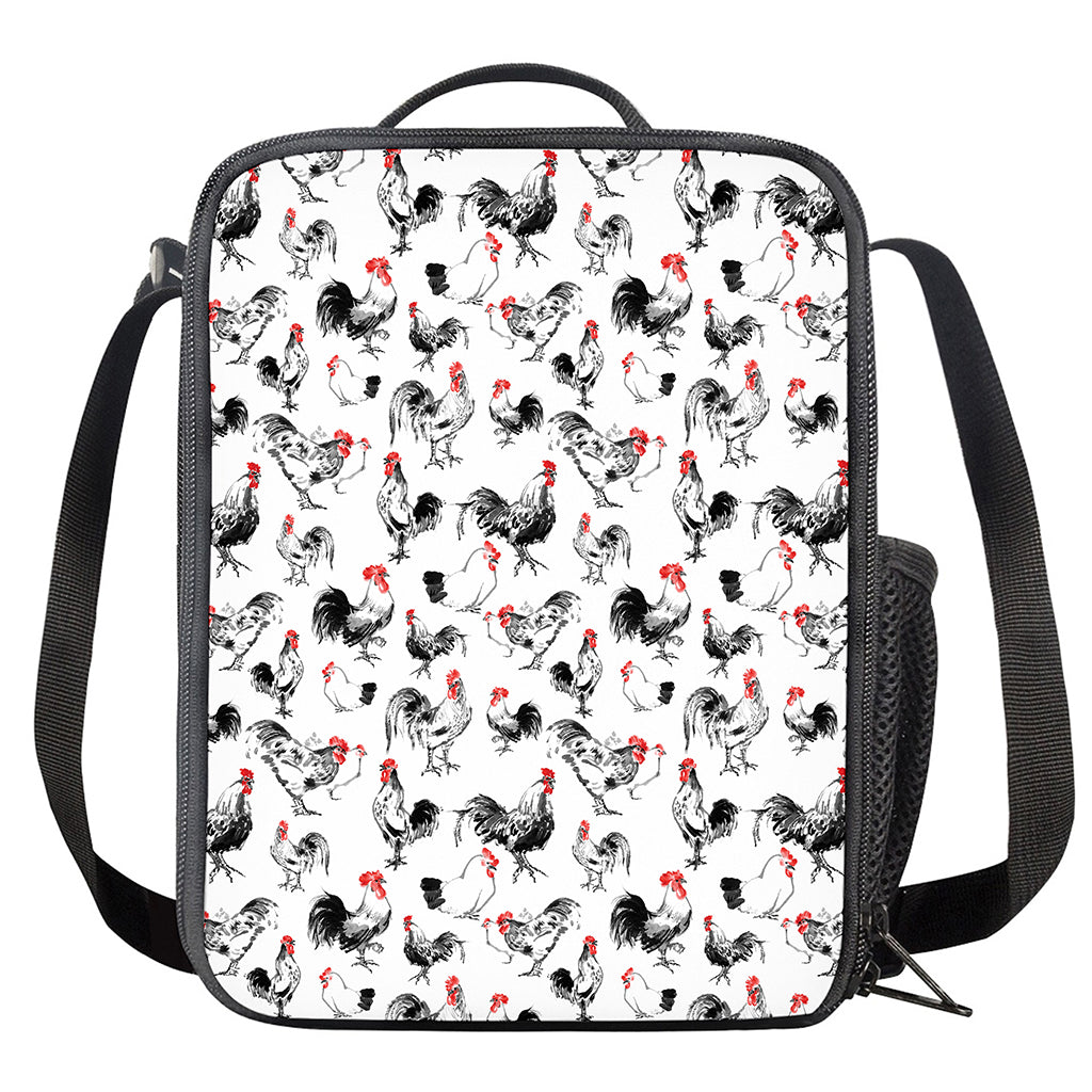 Chicken Ink Painting Pattern Print Crossbody Lunch Bag