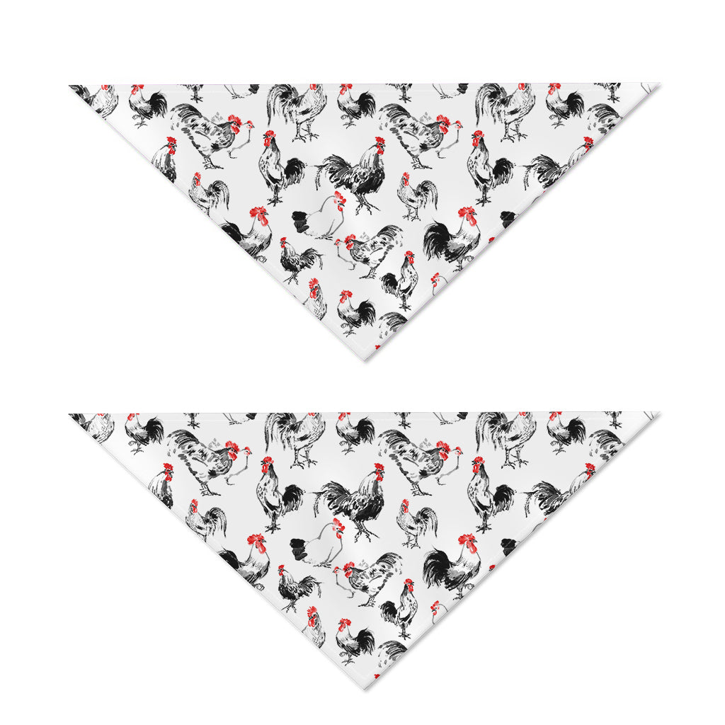 Chicken Ink Painting Pattern Print Dog Bandana