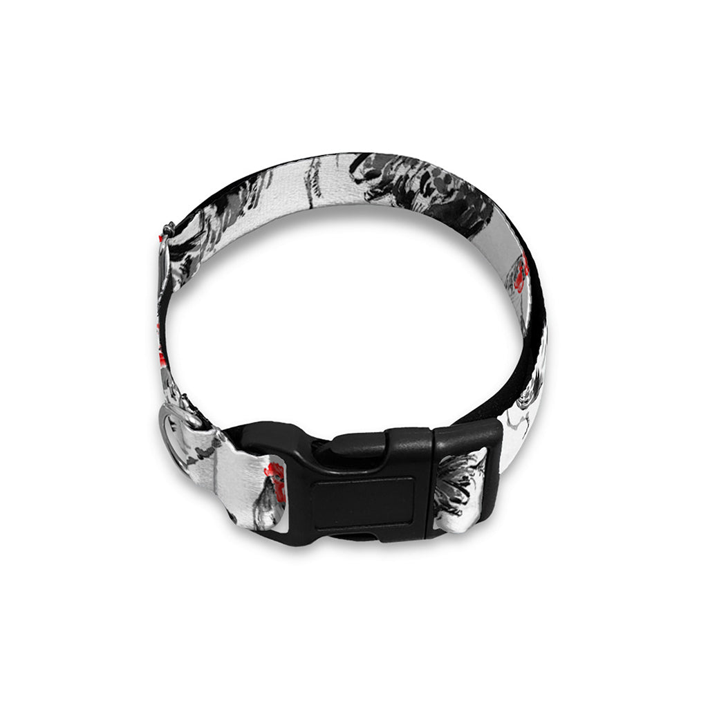 Chicken Ink Painting Pattern Print Dog Collar