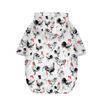 Chicken Ink Painting Pattern Print Dog Zip Up Hoodie