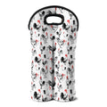 Chicken Ink Painting Pattern Print Double Neoprene Wine Tote
