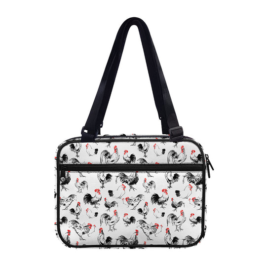 Chicken Ink Painting Pattern Print Double Strap Bible Bag