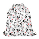 Chicken Ink Painting Pattern Print Drawstring Bag