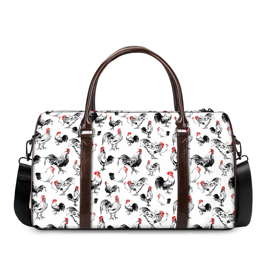 Chicken Ink Painting Pattern Print Duffle Bag