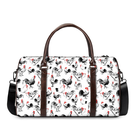 Chicken Ink Painting Pattern Print Duffle Bag
