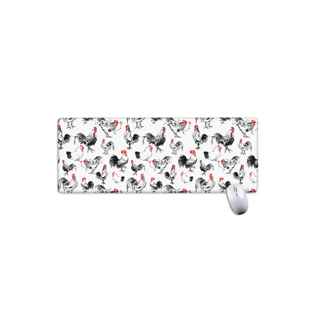 Chicken Ink Painting Pattern Print Extended Mouse Pad