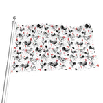 Chicken Ink Painting Pattern Print Flag